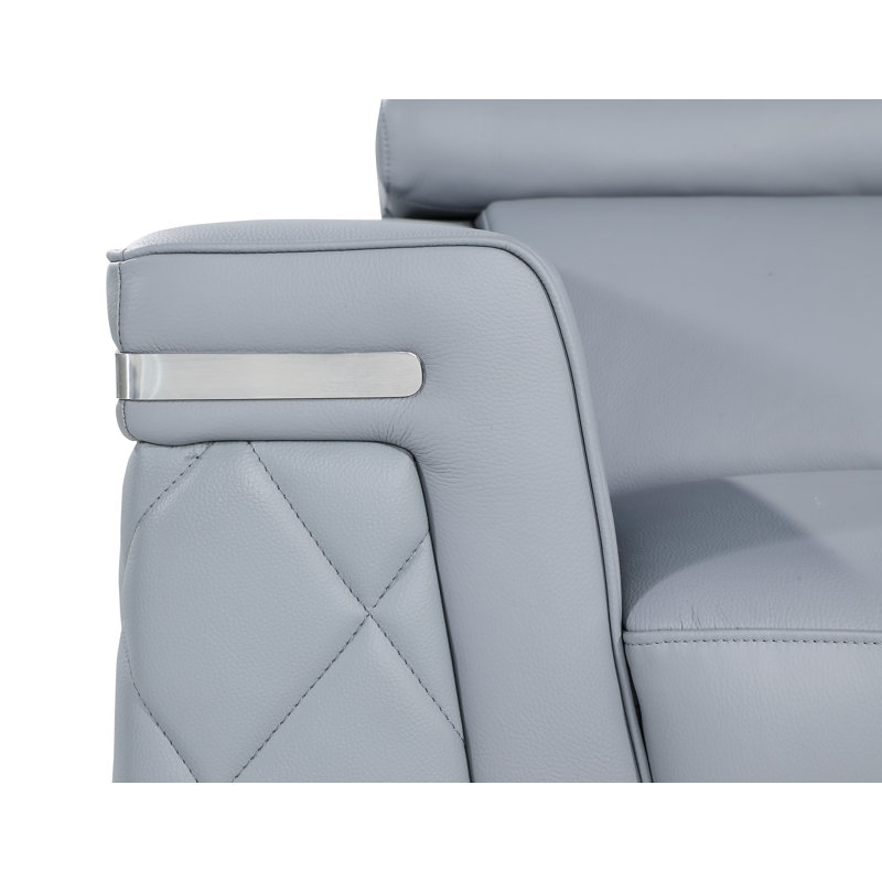 Orren Ellis 3 Piece Top Grain Italian Leather Living Room Set Wayfair